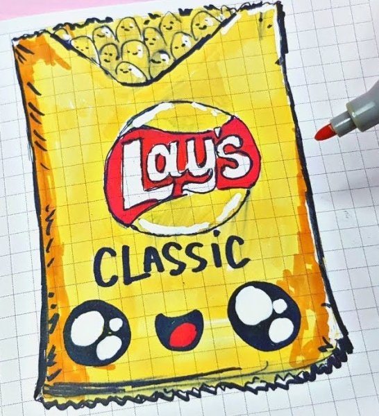 Нарисовать чипсы