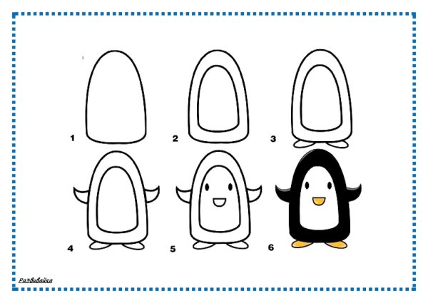 Поэтапное рисование панды