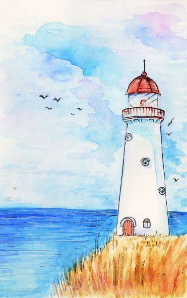 Вышивание крестиком Маяк