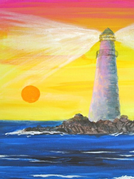 Маяк гуашью