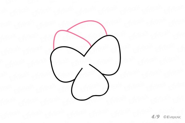 Фиалка рисунок легкий