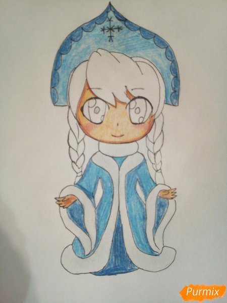 Снегурочка для срисовки