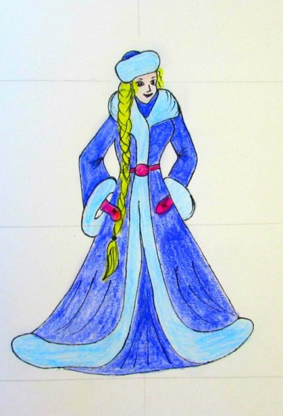 Рисование Снегурочка
