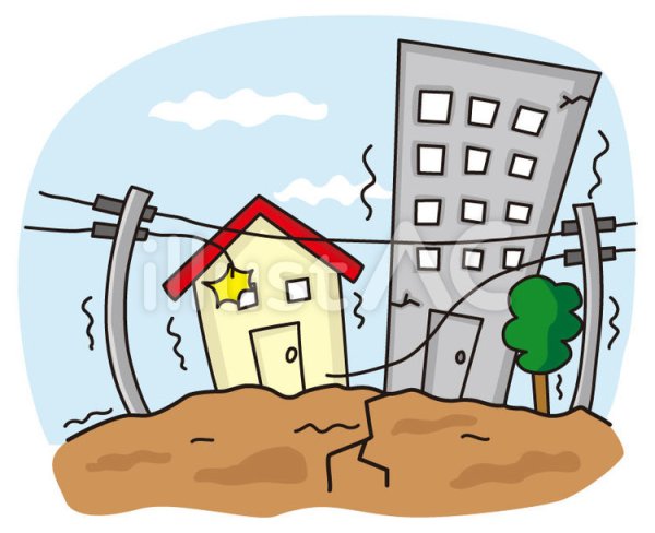 Землетрясение рисунок