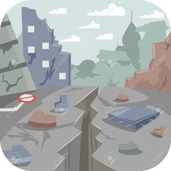 Землетрясение иллюстрация