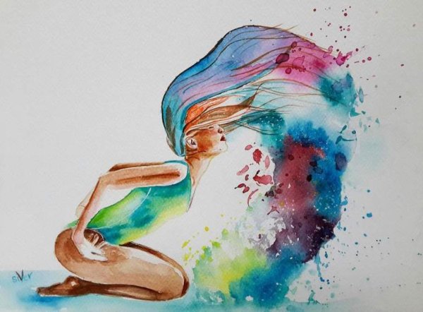 Рисунки акварелью