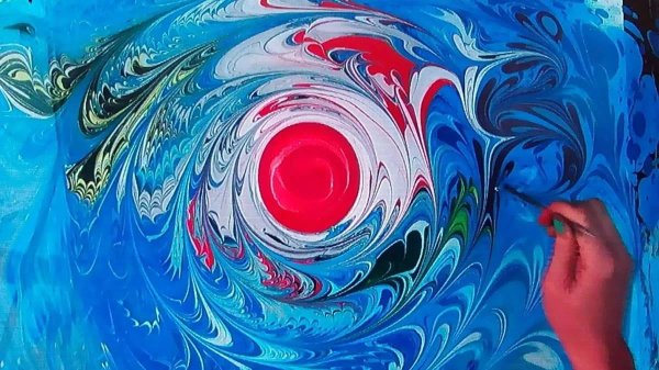 Техника эбру рисование на воде