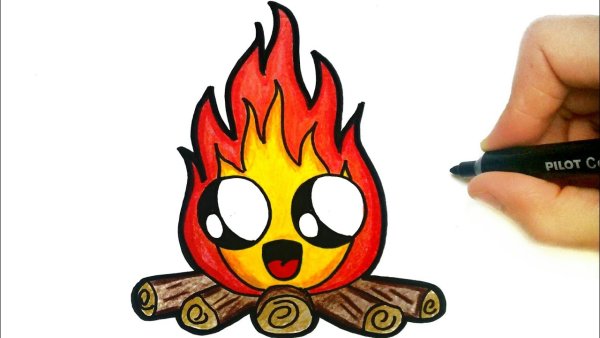 Трафарет пламя