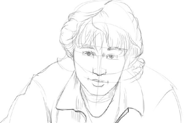 Виктор Цой для срисовки