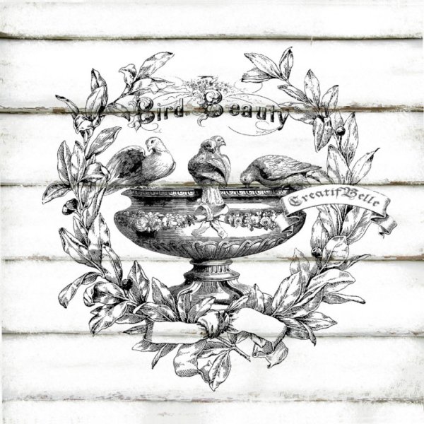 Монохромные рисунки для декупажа