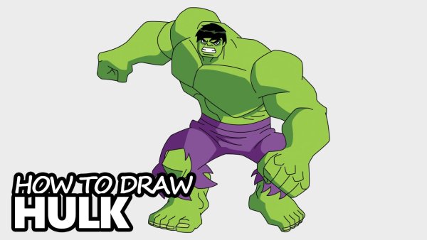 Рисовать Халка легко
