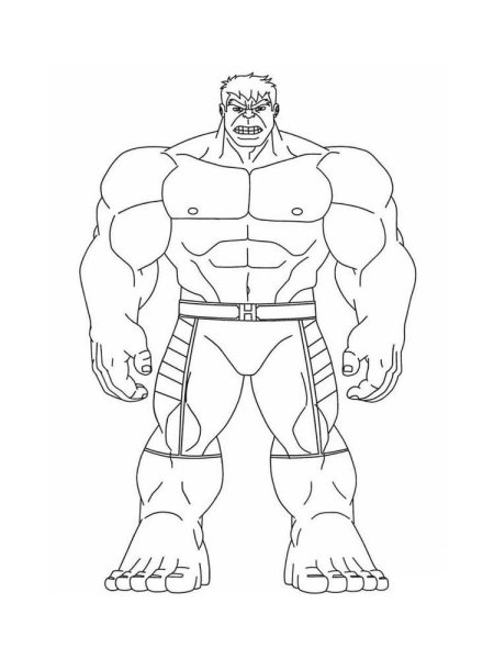 Раскраски для мальчиков Супергерои Халк