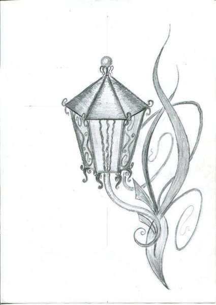 Светильник кованый эскиз