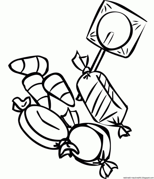 Раскраска конфеты