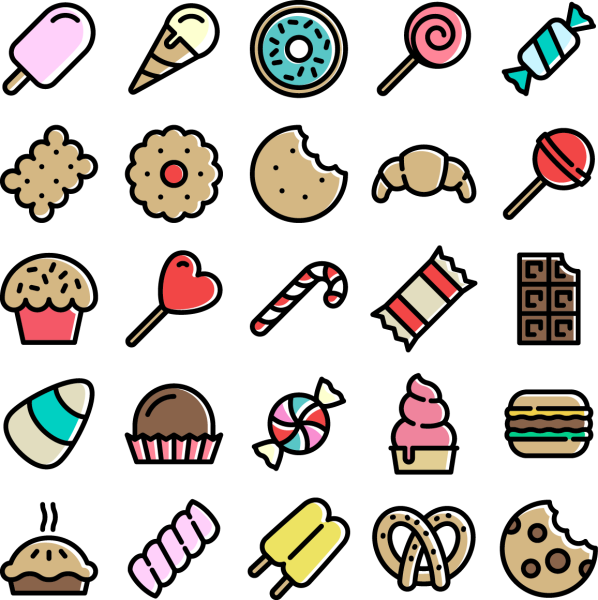 Легкие рисунки конфетки