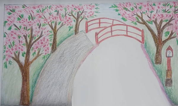 Рисование тема весенний парк