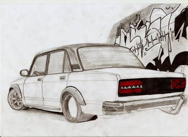 Жигули рисунок легкий