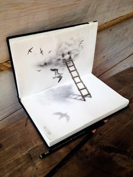 3д рисунки карандашом