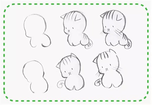 Маленькие поэтапные рисунки