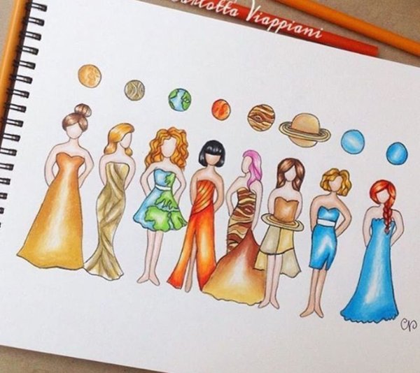 Срисовка платья приложения