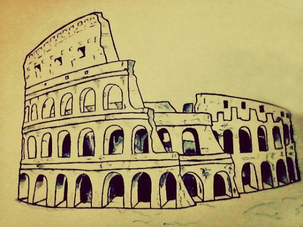 Древний Рим Колизей для срисовки