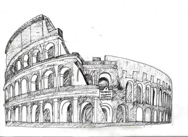 Колизей для срисовки