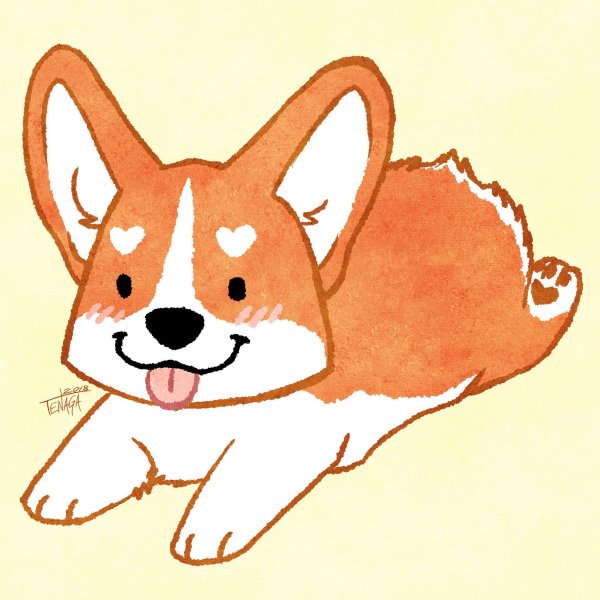 Собака корги для срисовки