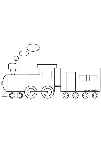 Рисование паровоз вагон сбоку