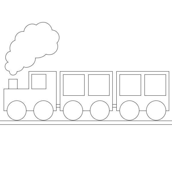 Рисование с детьми поезд