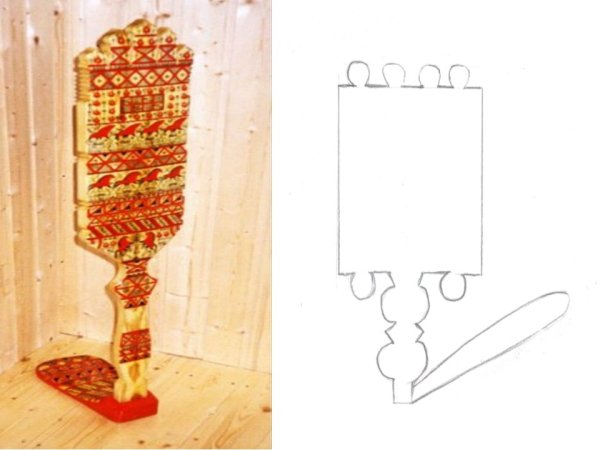 Прялка старинная черно белая