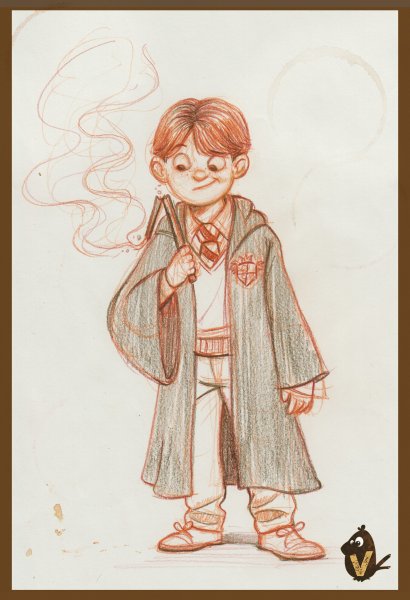 Рон Уизли раскраска