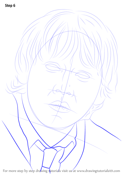 Рон Уизли раскраска портрет