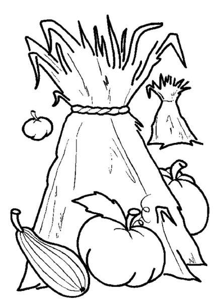 Осенний урожай раскраска