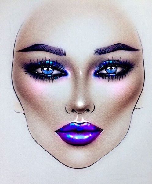 Необычный макияж аниме