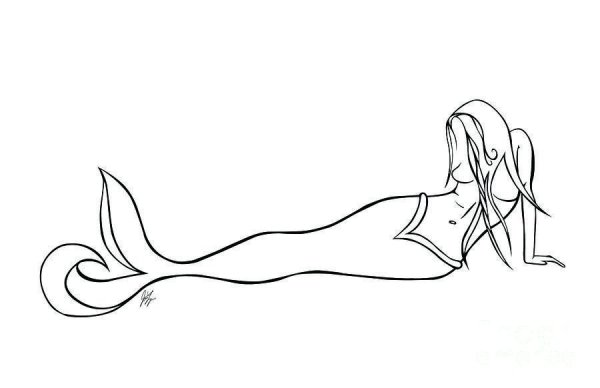 Рисунки для срисовки лёгкие русалки