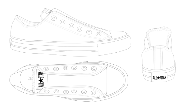 Кеды для срисовки