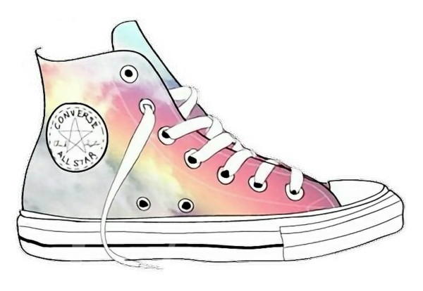 Раскраска кроссовки для девочек