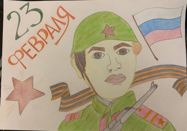 Рисунок на военную тему легкий