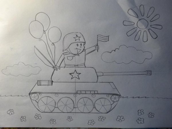 Конкурс рисунков защитникам Отечества посвящается