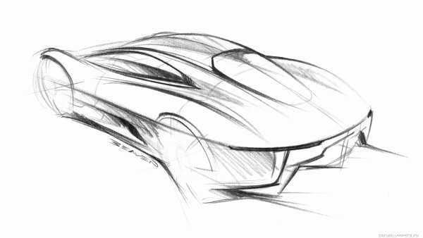 Автомобиль будущего карандашом
