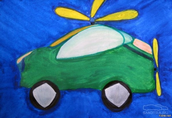 Автомобиль будущего рисунок