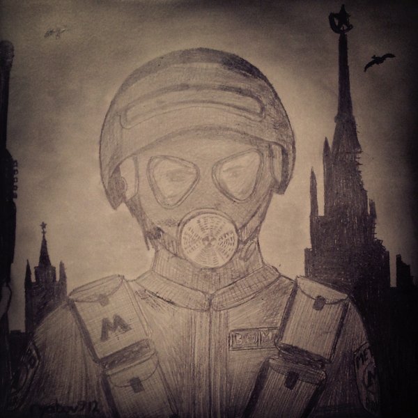 Метро 2033 Артем рисунок