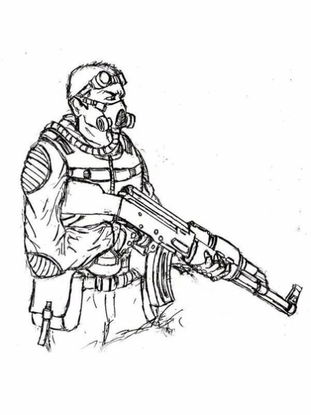 Раскраски сталкер долг наёмники