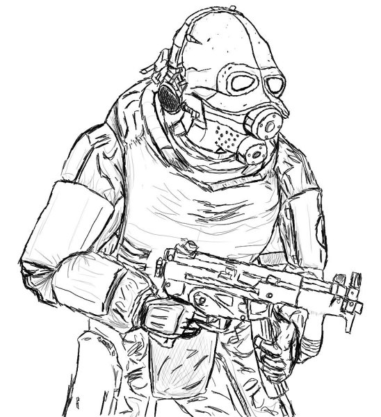 Солдаты сталкер раскраска