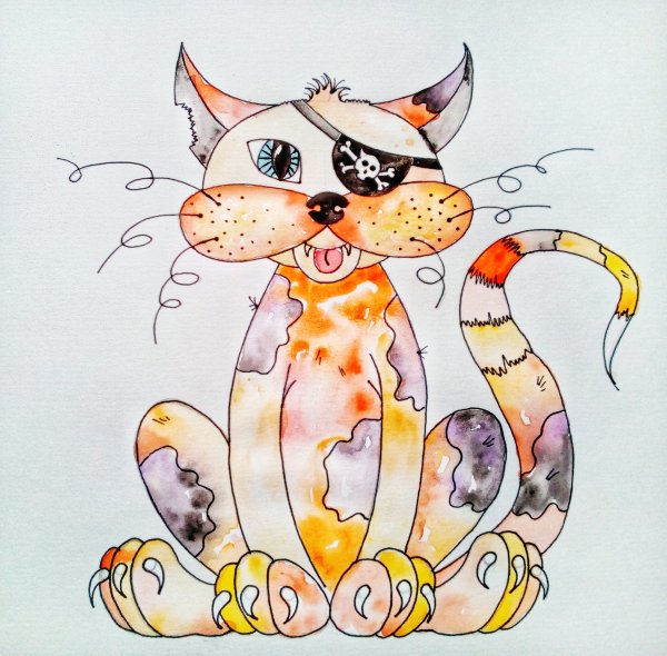 Нарисовать кот наплакал