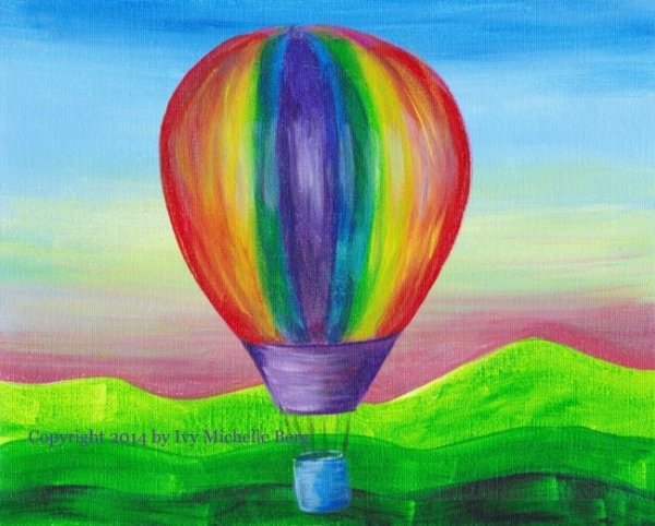 Воздушный шар гелевой ручкой