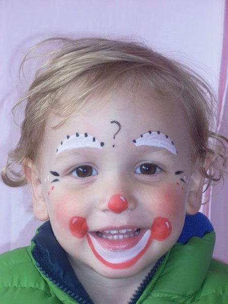 Аквагрим клоун для детей