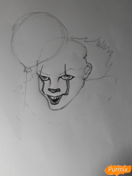 Эскиз грима клоуна