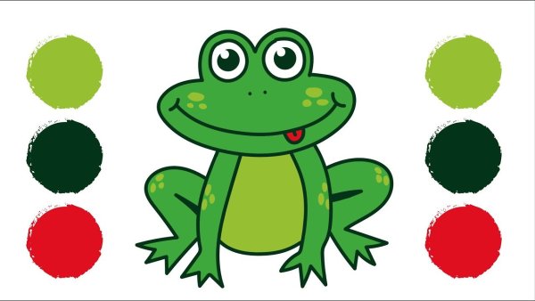 Лягушка рисование для детей