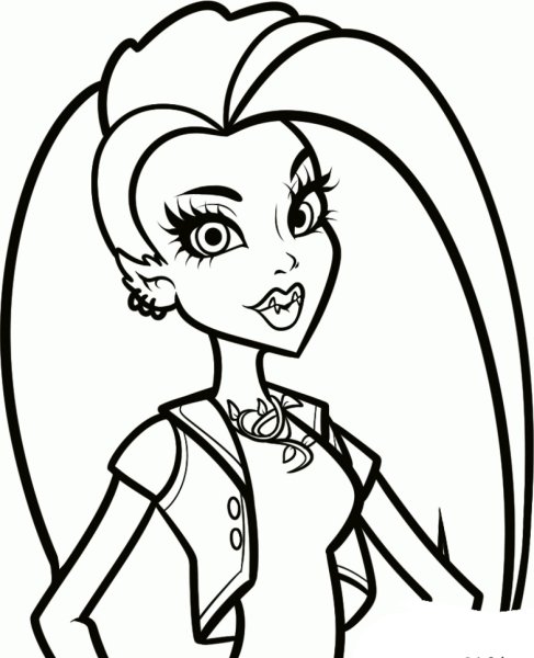 Раскраски Монстер Хай Венера Макфлайтрап